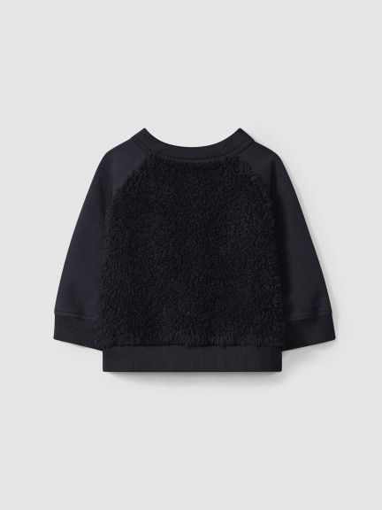 Coat with organic cotton fur Coat with organic cotton fur