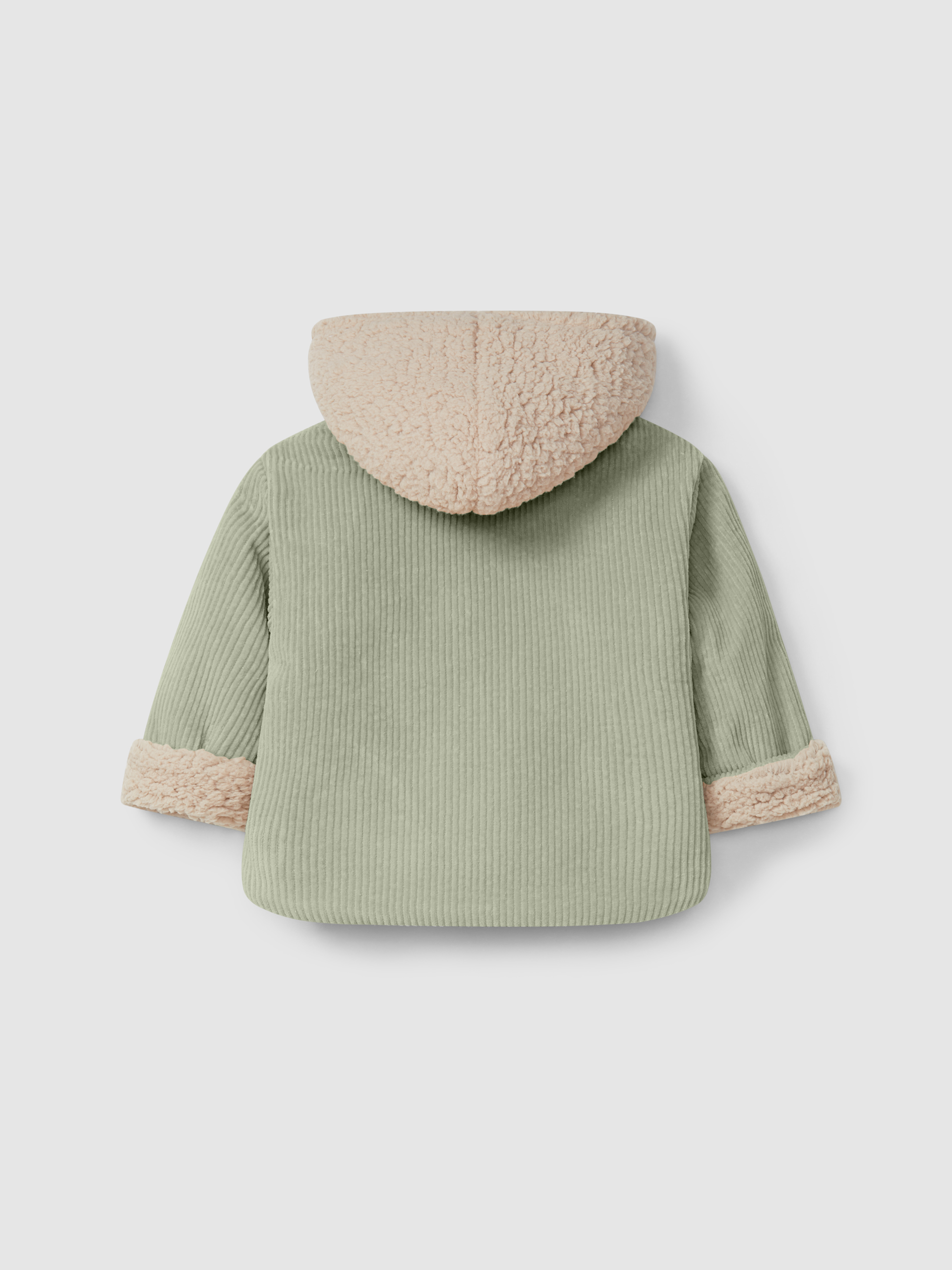 Organic cotton velvet hooded jacket