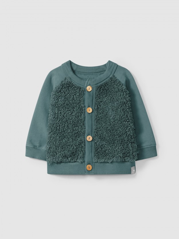 Gilet en fourrure en coton biologique Gilet en fourrure en coton biologique