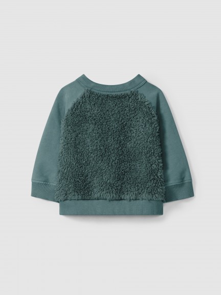 Coat with organic cotton fur Coat with organic cotton fur
