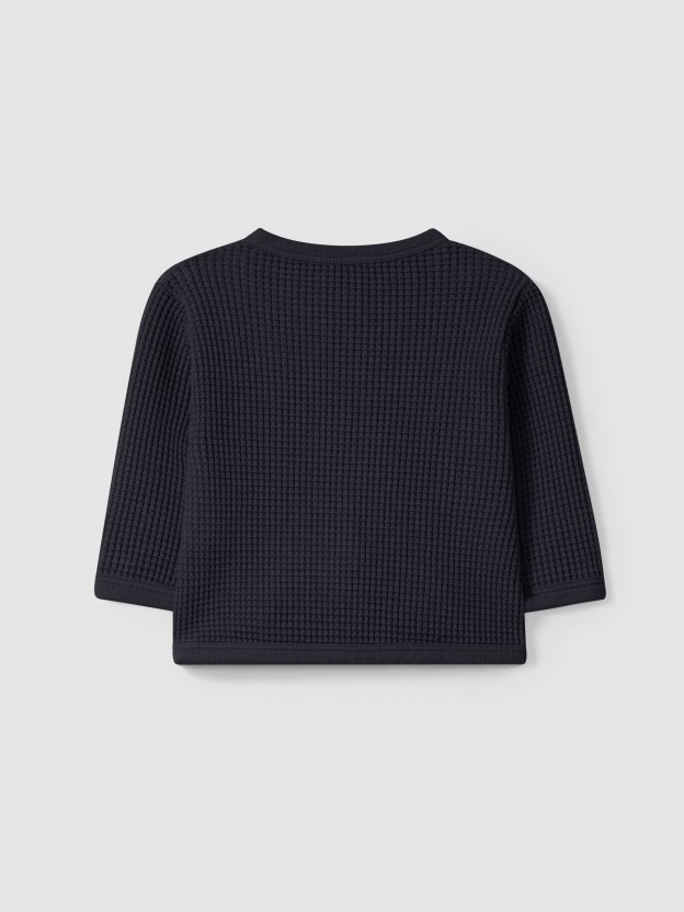 Gilet maille gaufr�e