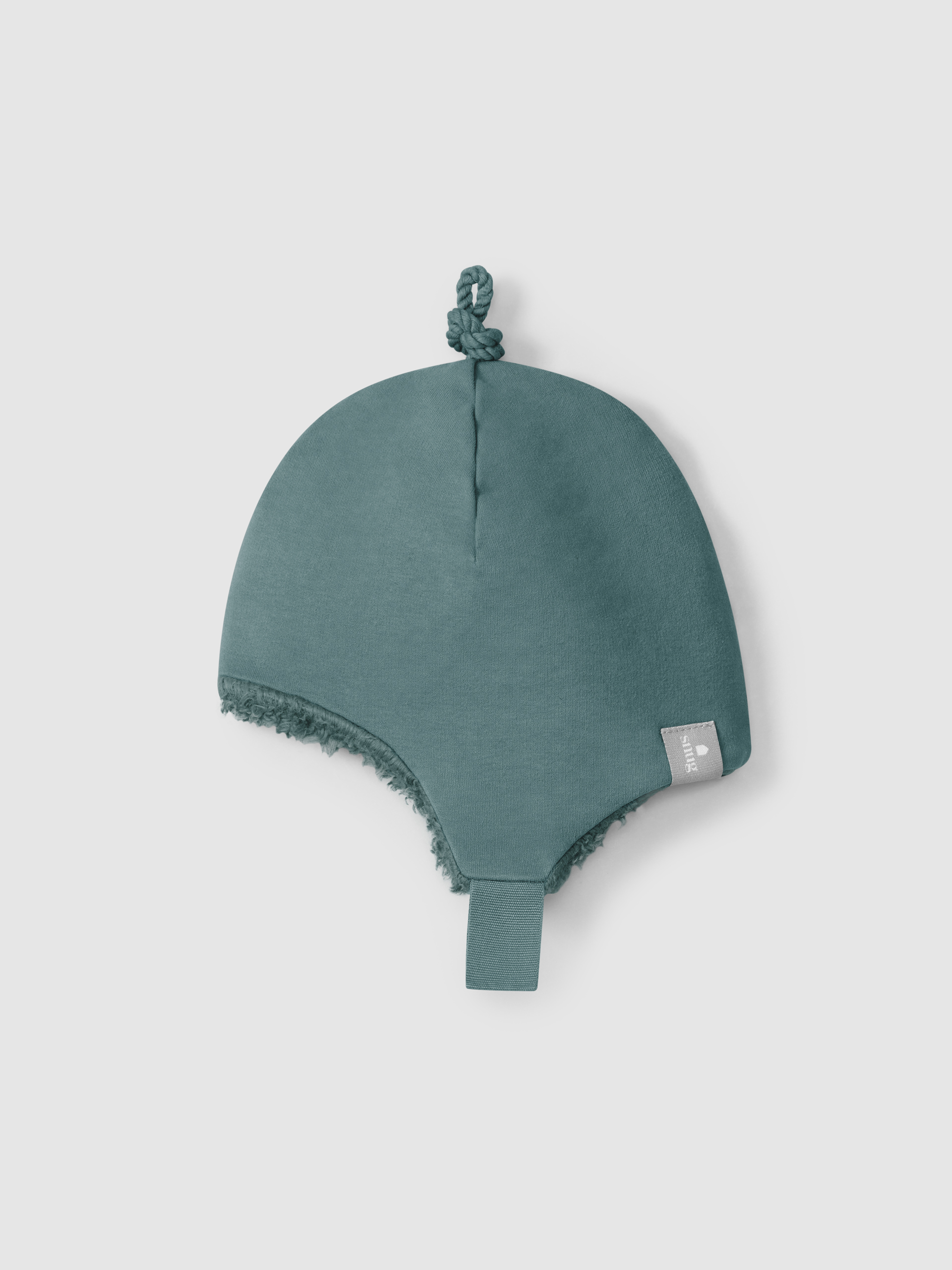 Bonnet en peluche avec nœud