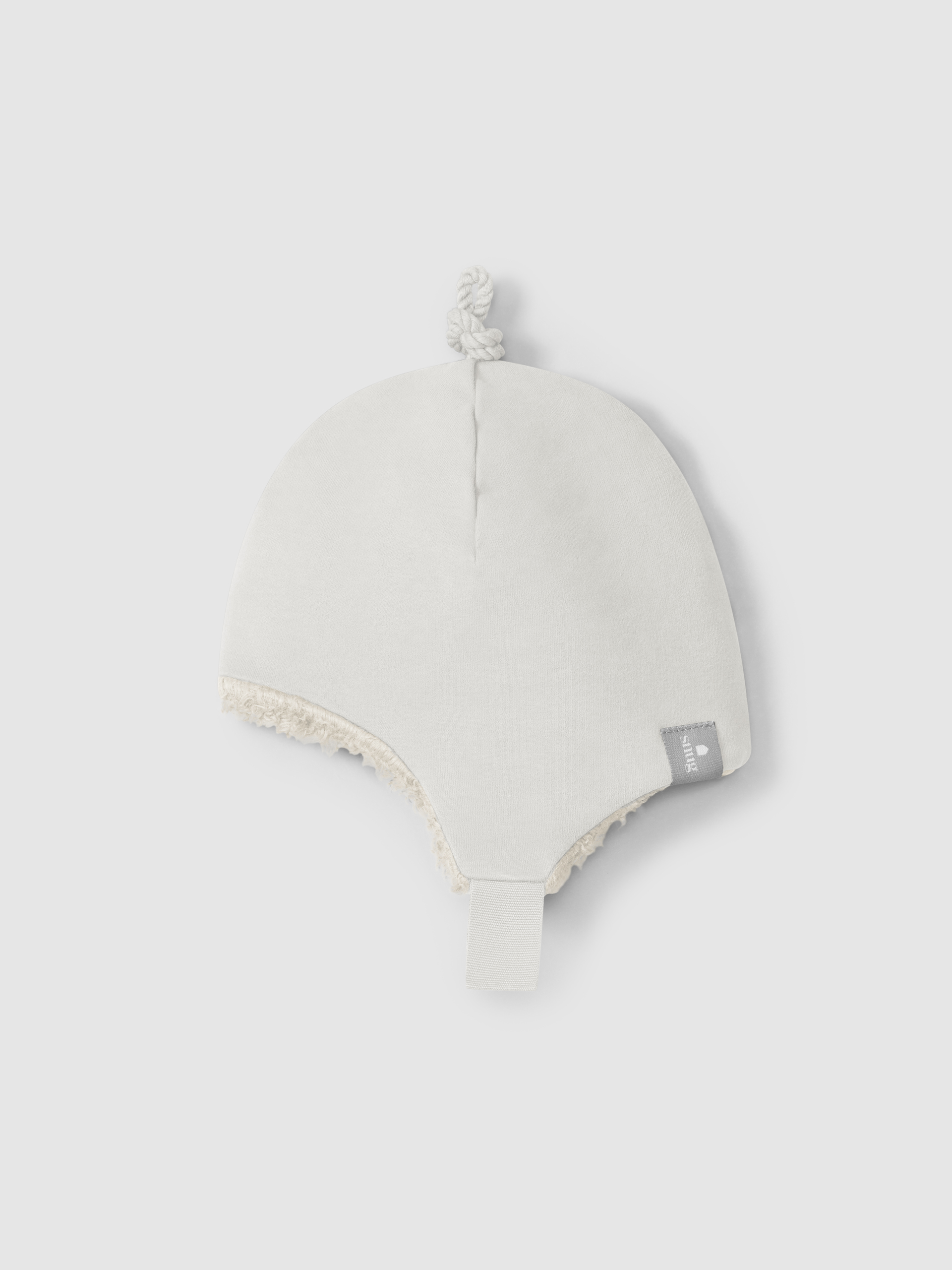 Bonnet en peluche avec nœud