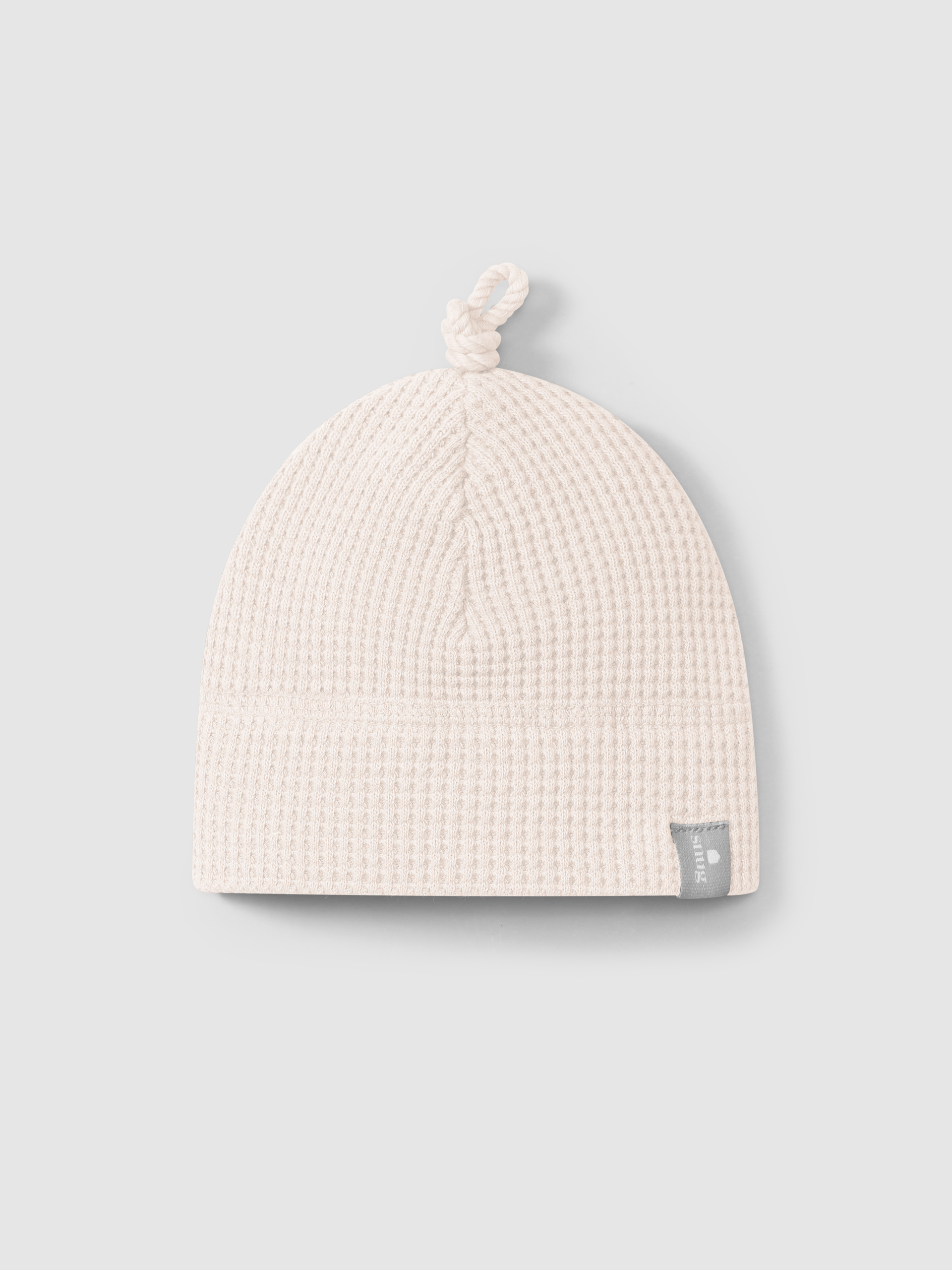 Bonnet maille gaufrée avec nœud