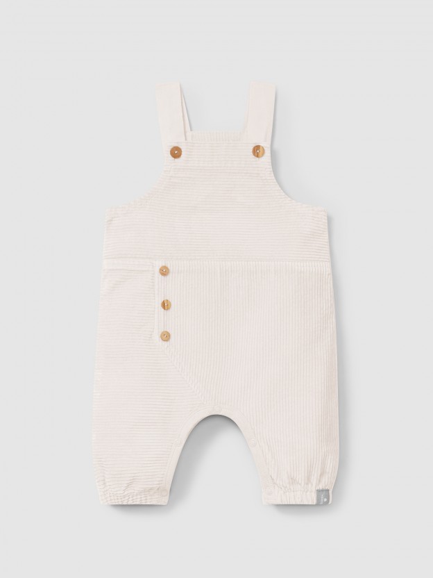 Organic cotton velvet dungarees Organic cotton velvet dungarees