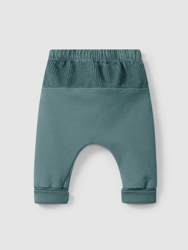 Pantalón pull-up en felpa Pantalón pull-up en felpa