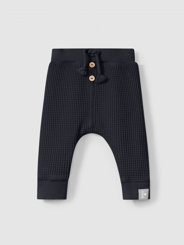Leggings em malha waffle Leggings em malha waffle