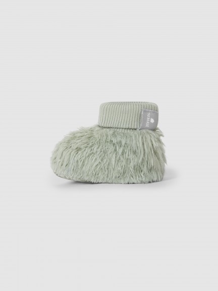 Booties in organic cotton fur Booties in organic cotton fur