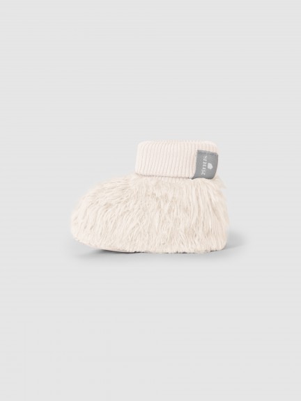Booties in organic cotton fur Booties in organic cotton fur