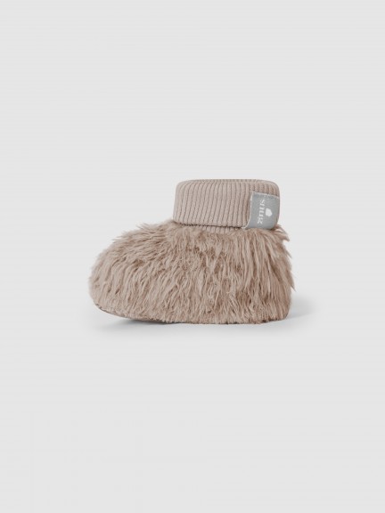 Booties in organic cotton fur Booties in organic cotton fur