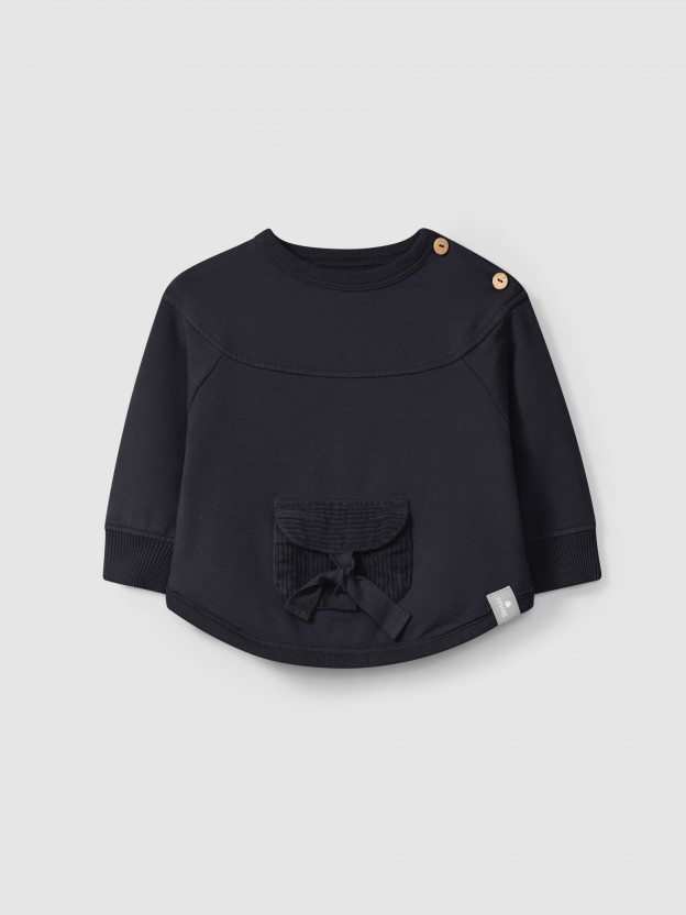 Sweat em felpa com bolso Sweat em felpa com bolso