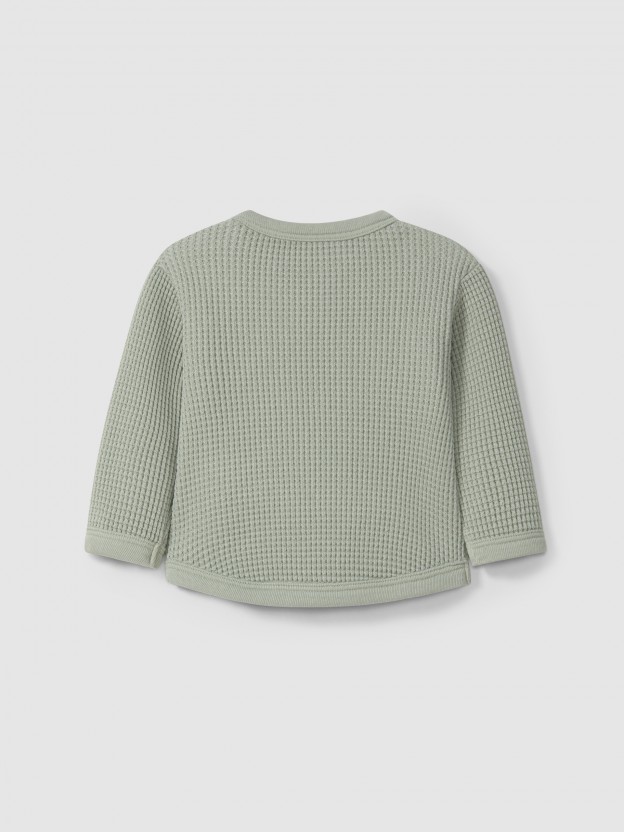 Camiseta en punto gofre Camiseta en punto gofre