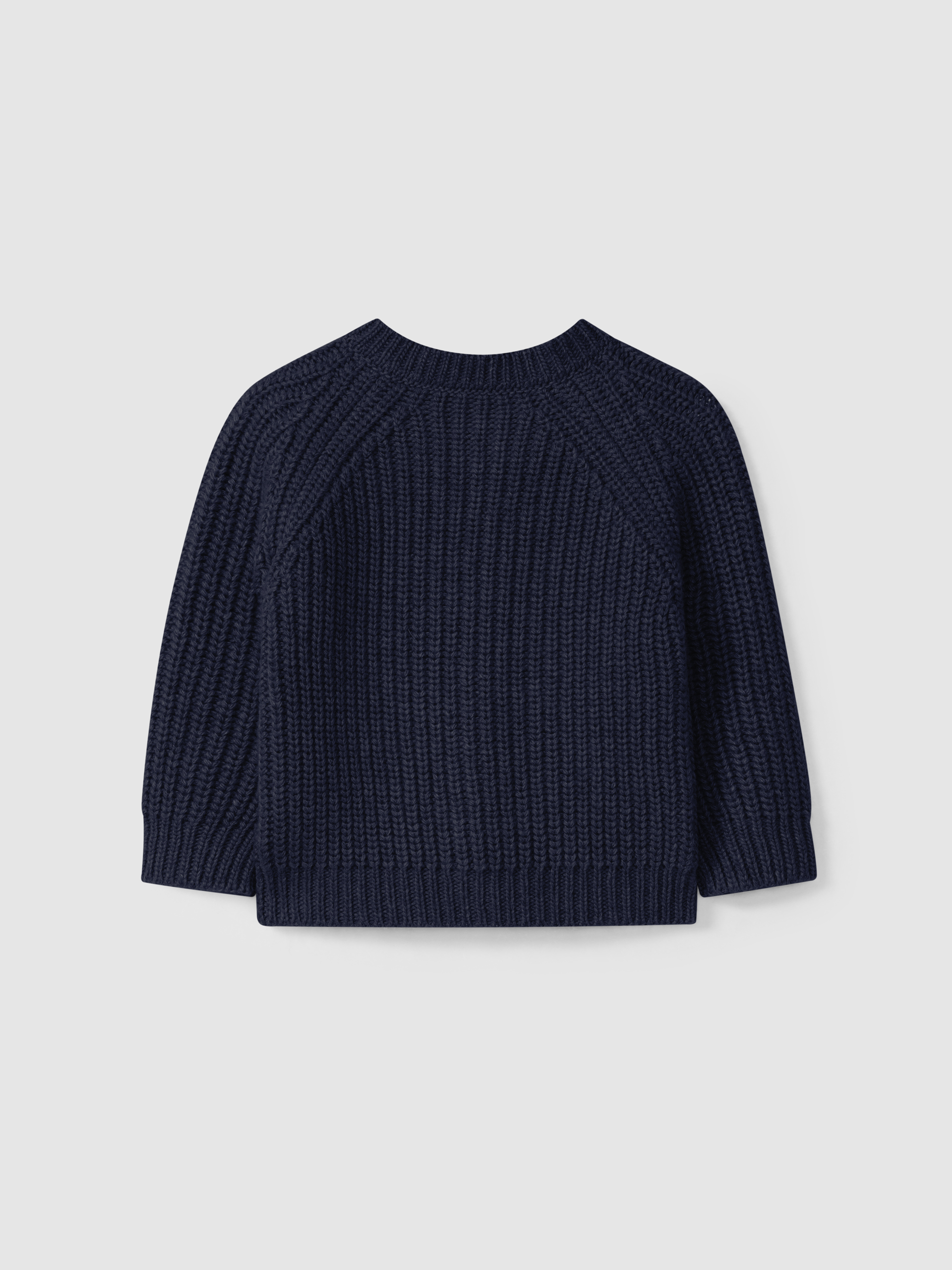 Knitted cardigan with a round neckline