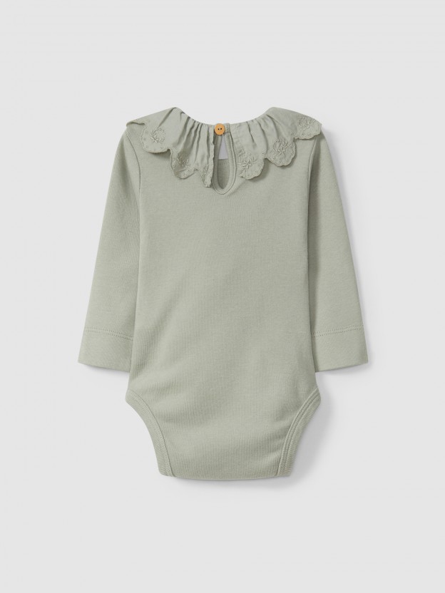 Body col � volant broderie anglaise