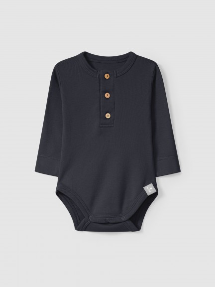 Collarless bodysuit in organic cotton jersey Collarless bodysuit in organic cotton jersey