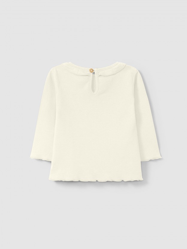 Longsleeve with ruffled collar