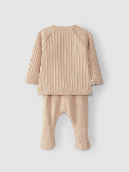 Two-piece ribbed jersey set Two-piece ribbed jersey set