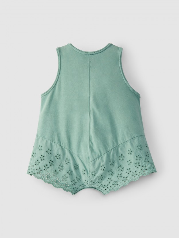 Salopette broderie anglaise