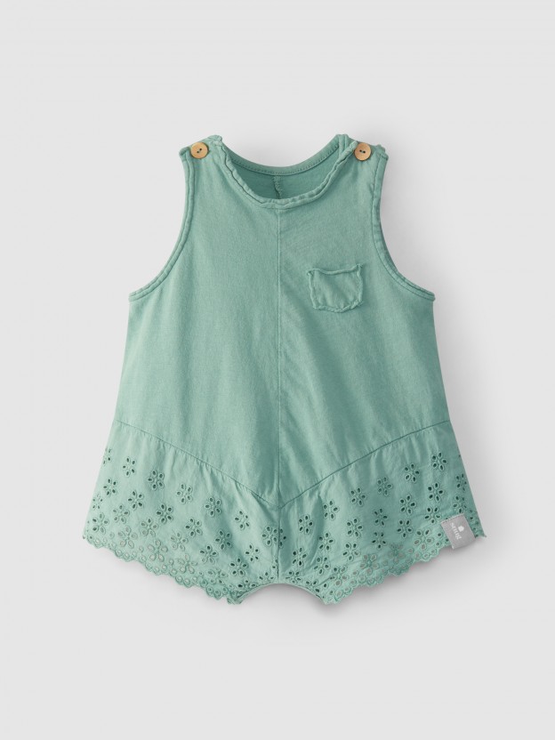 Salopette broderie anglaise