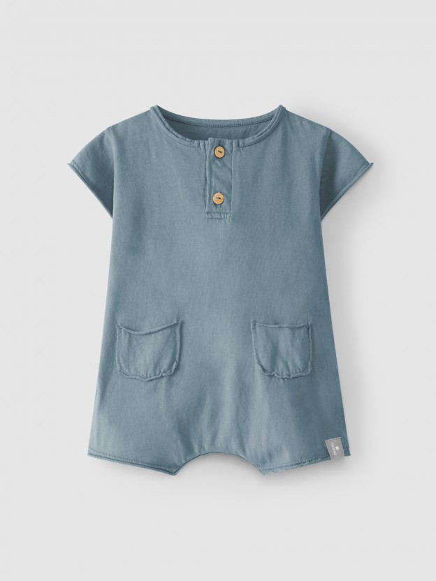 Ensemble jambes courtes uni avec poches