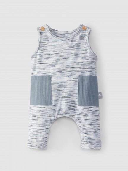 Jumpsuit with jersey pockets