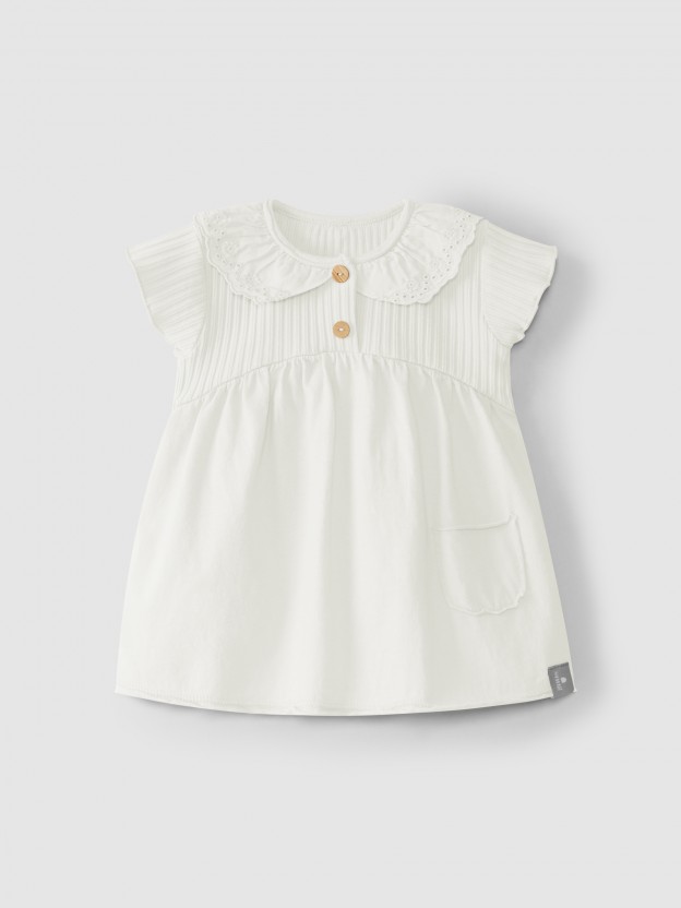 Dress English embroidery collar