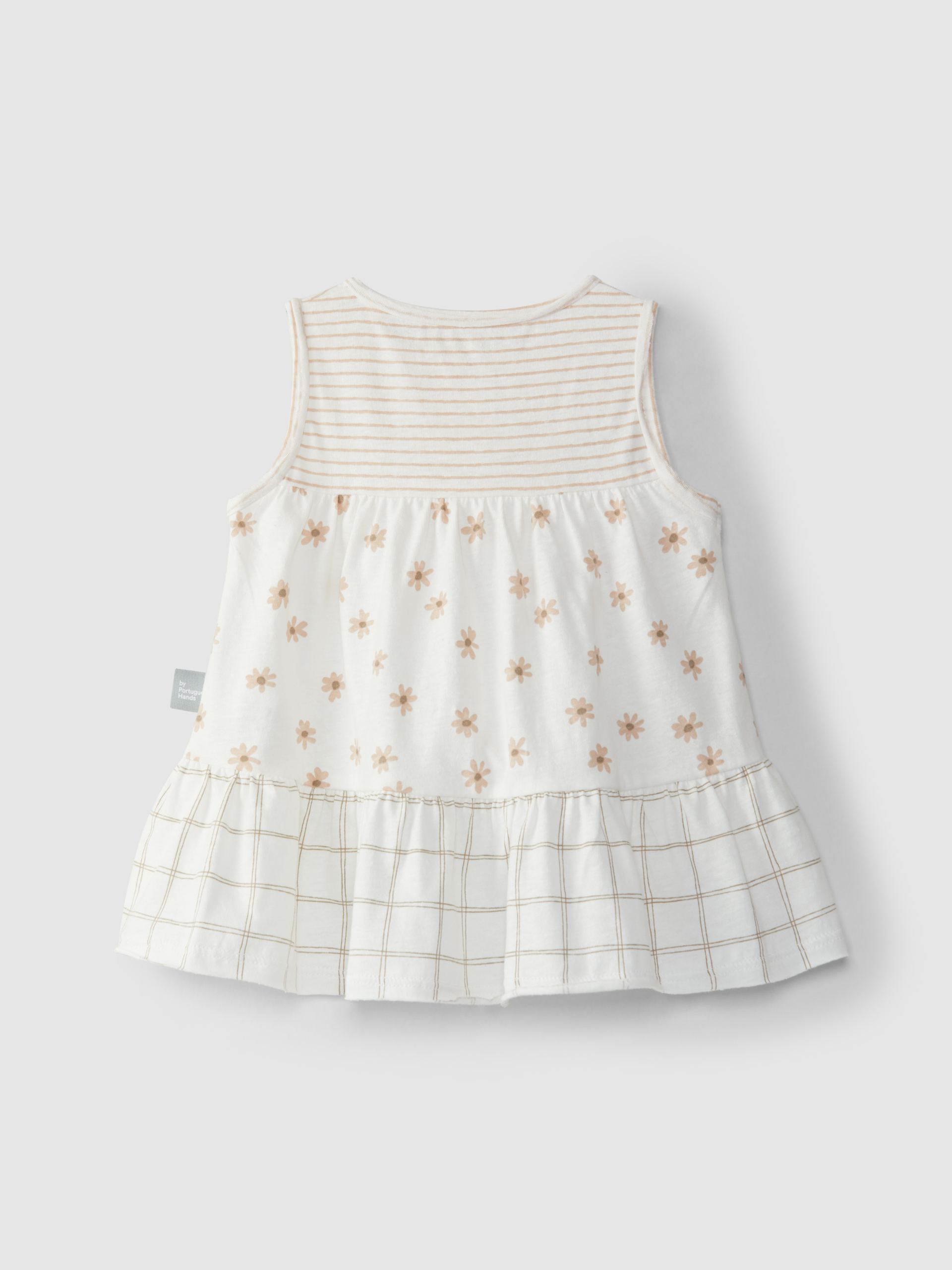 Dress checkered and flowers