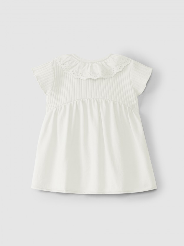 Dress English embroidery collar