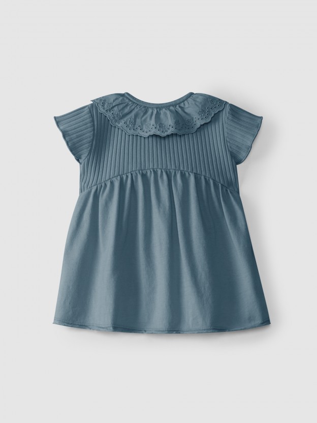 Dress English embroidery collar