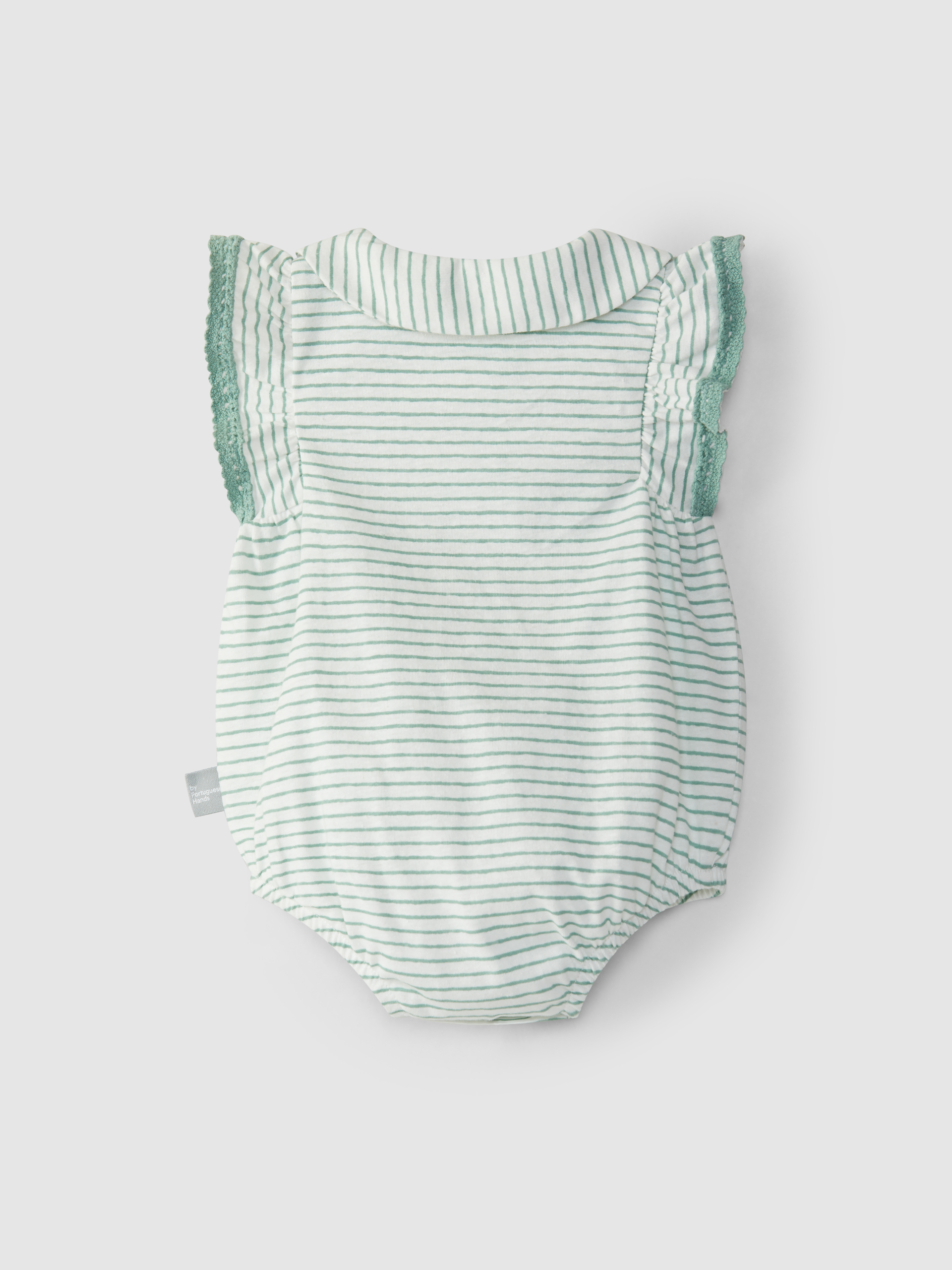 Bombacho a rayas mangas en volante