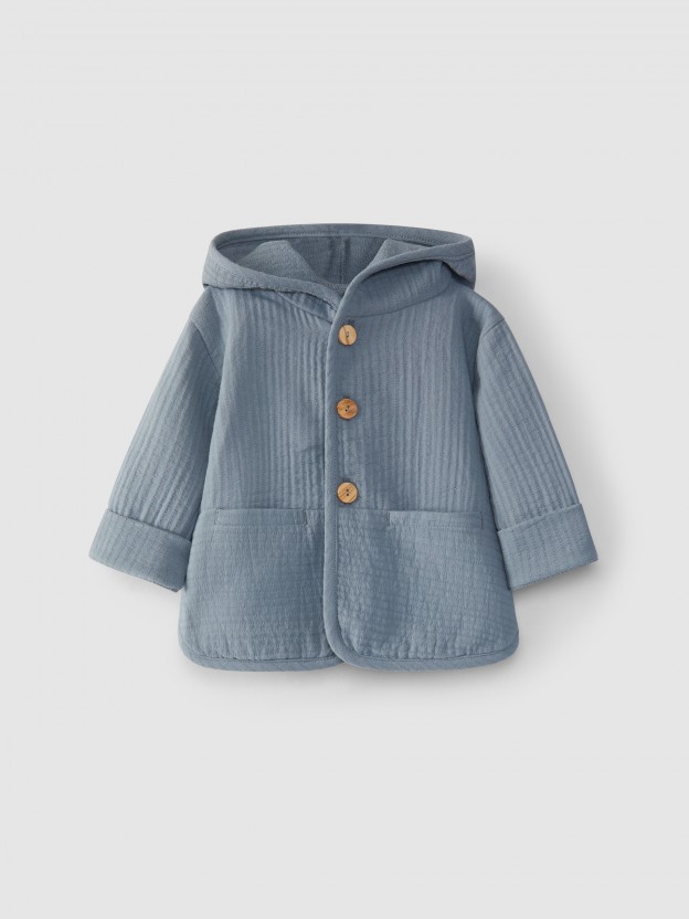 Plain hooded jacket Plain hooded jacket