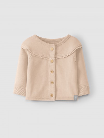 Plush jacket crochet lace