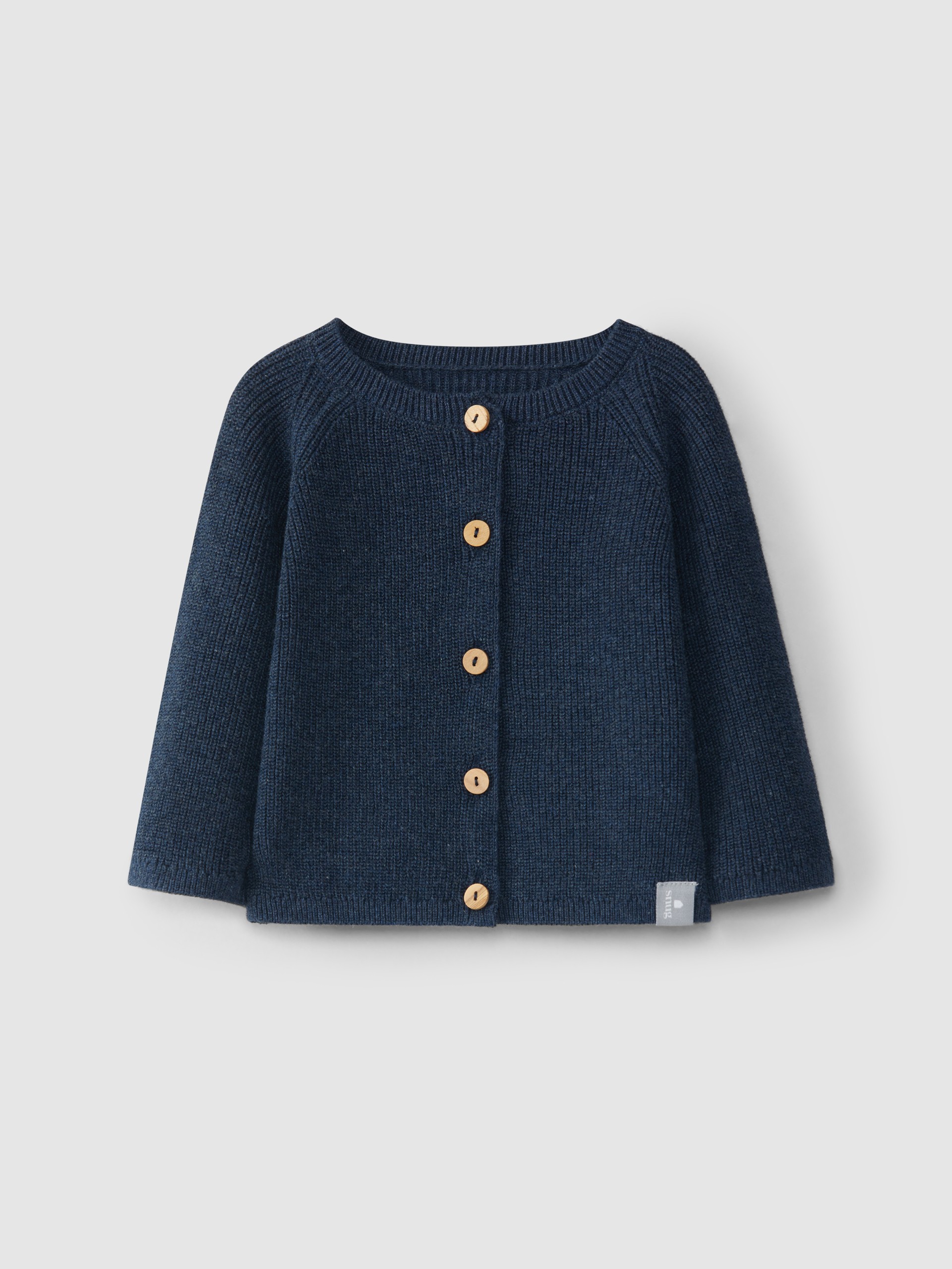 Knitted cardigan pearl stitch