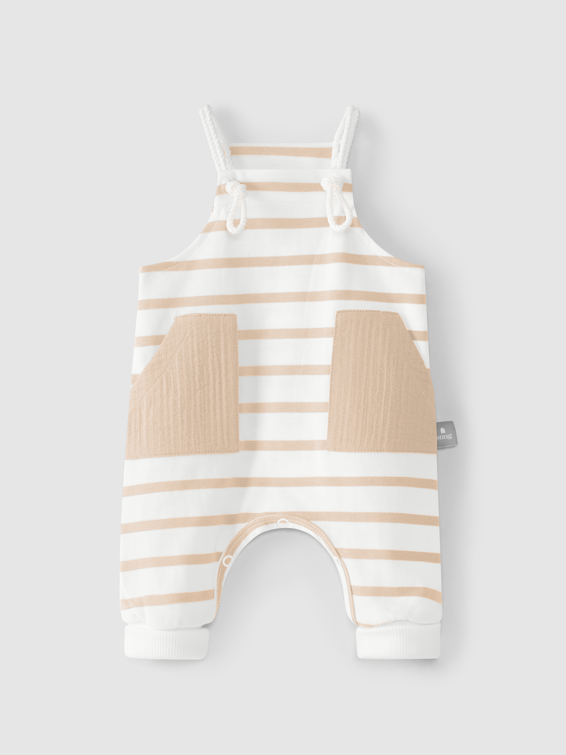 Striped dungarees with pockets