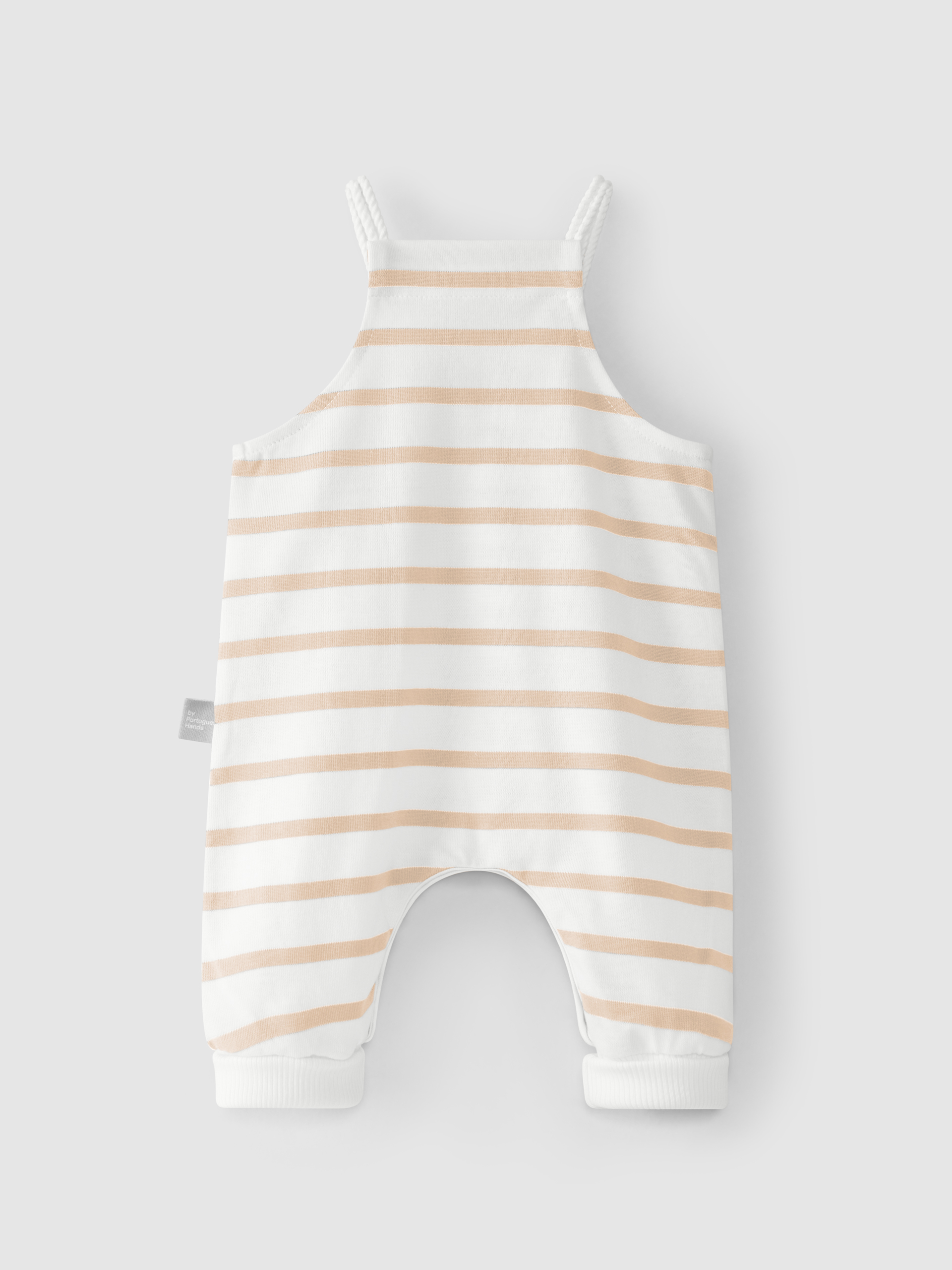 Striped dungarees with pockets