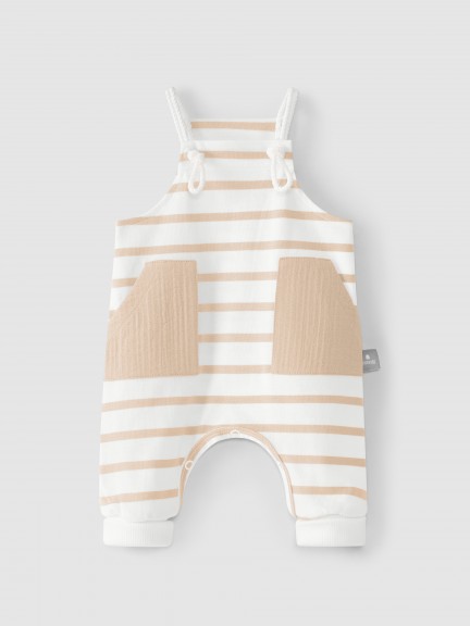 Striped dungarees with pockets Striped dungarees with pockets
