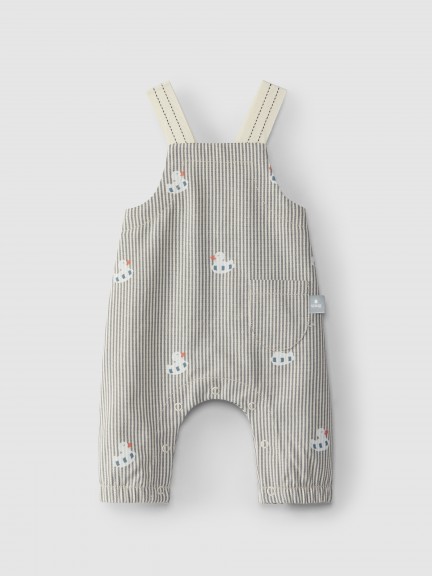 Salopette en denim canvas avec petit canard