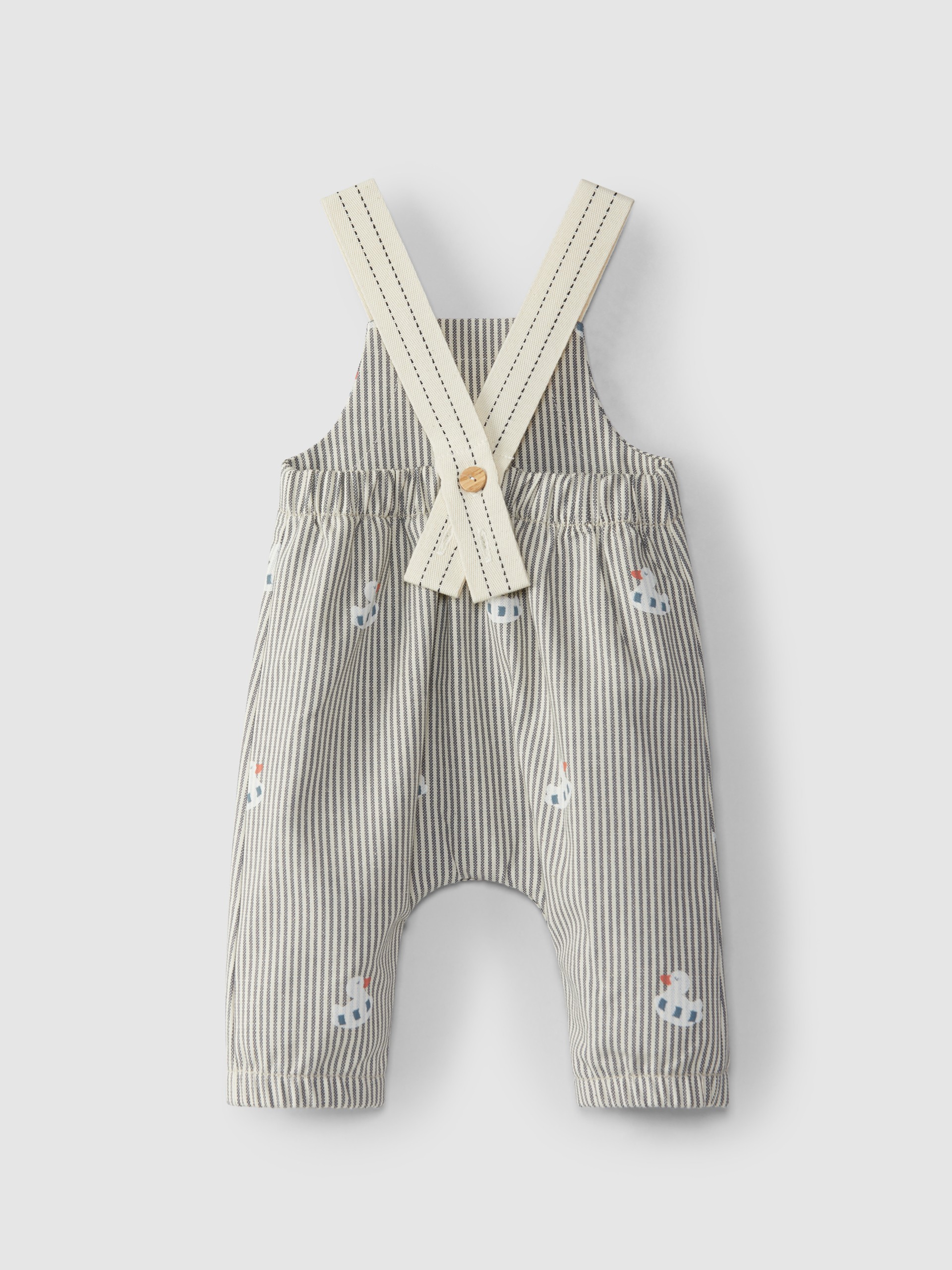 Salopette en denim canvas avec petit canard