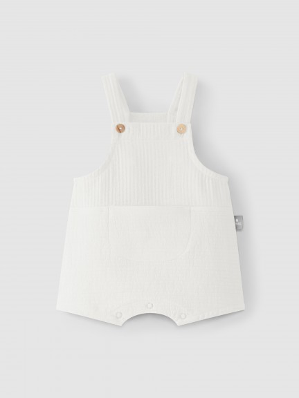 Plain dungaree shorts with pocket Plain dungaree shorts with pocket