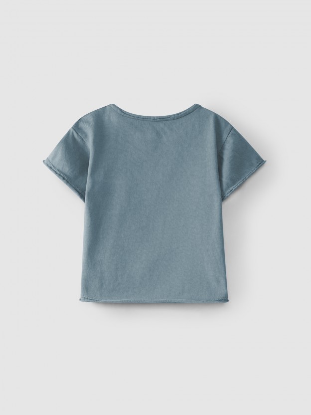T-shirt uni avec poche T-shirt uni avec poche