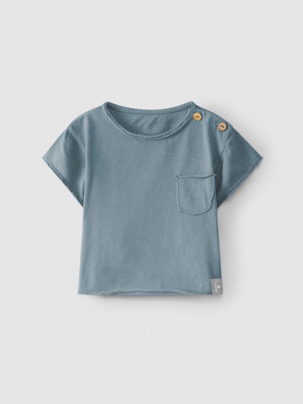 T-shirt uni avec poche