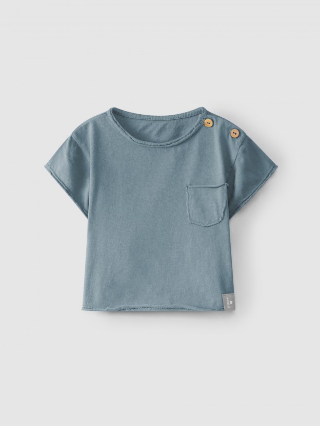 T-shirt uni avec poche T-shirt uni avec poche