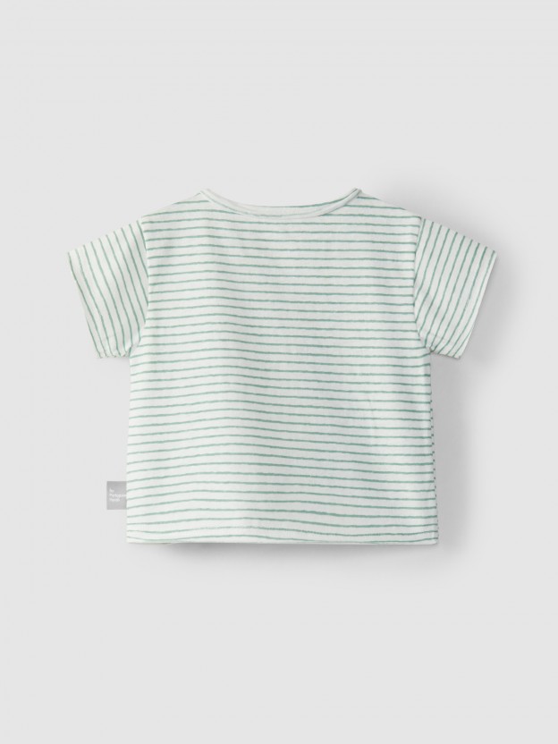 T-shirt brodé avec cordon T-shirt brodé avec cordon