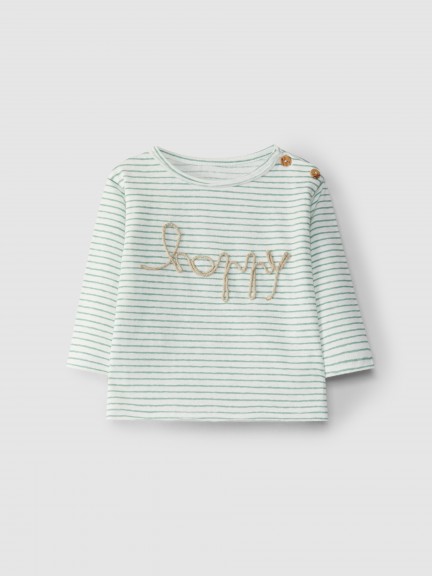 Longsleeve embroidered with drawstring