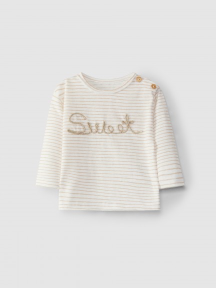 Longsleeve embroidered with drawstring