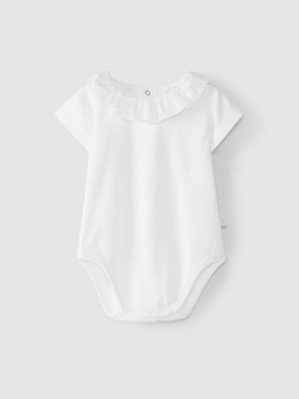 Bodysuit ruffled collar cross stitch embroidery Bodysuit ruffled collar cross stitch embroidery