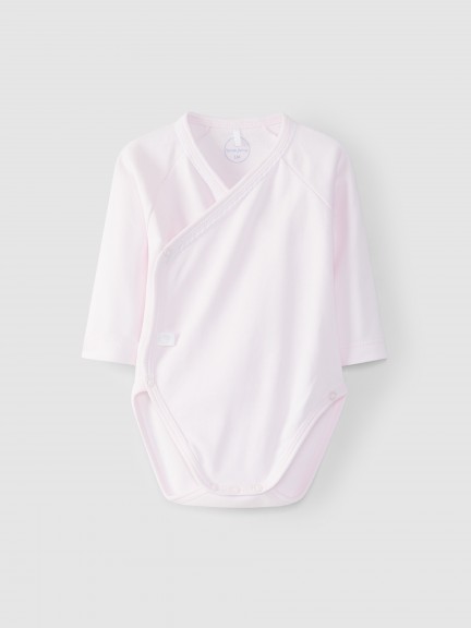 Crossover bodysuit with decorative ribbon Crossover bodysuit with decorative ribbon