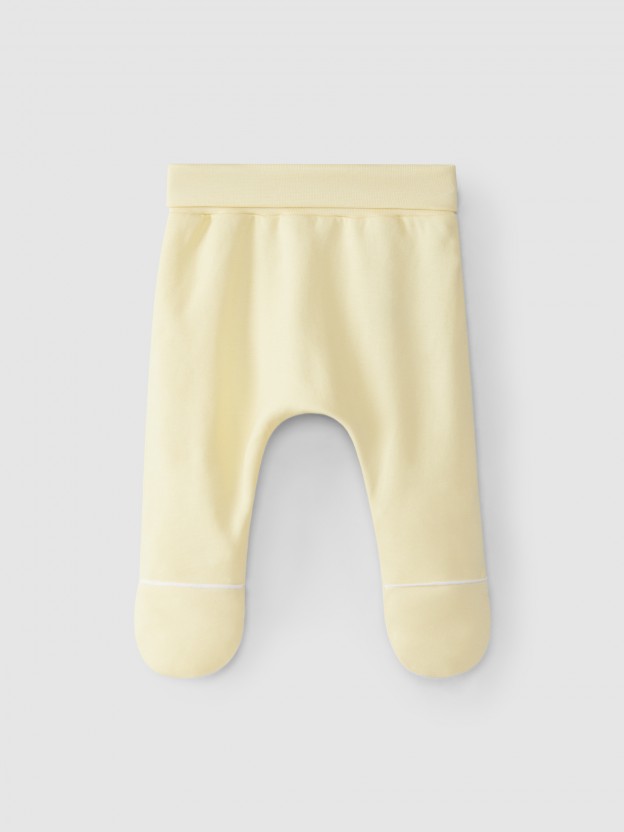 Collants unis avec ruban décoratif Collants unis avec ruban décoratif