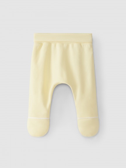Plain tights with decorative ribbon Plain tights with decorative ribbon