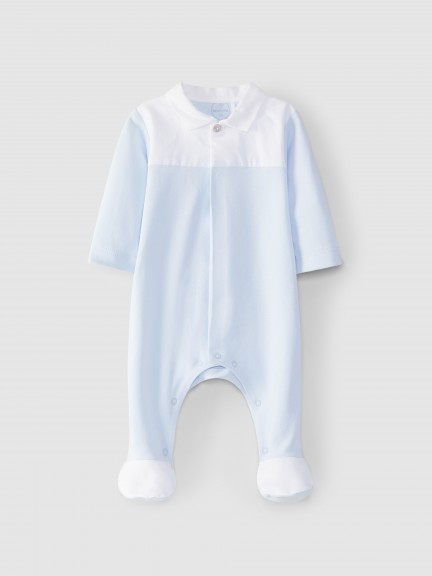 Babygrow pointy collar tattersall fabric yoke
